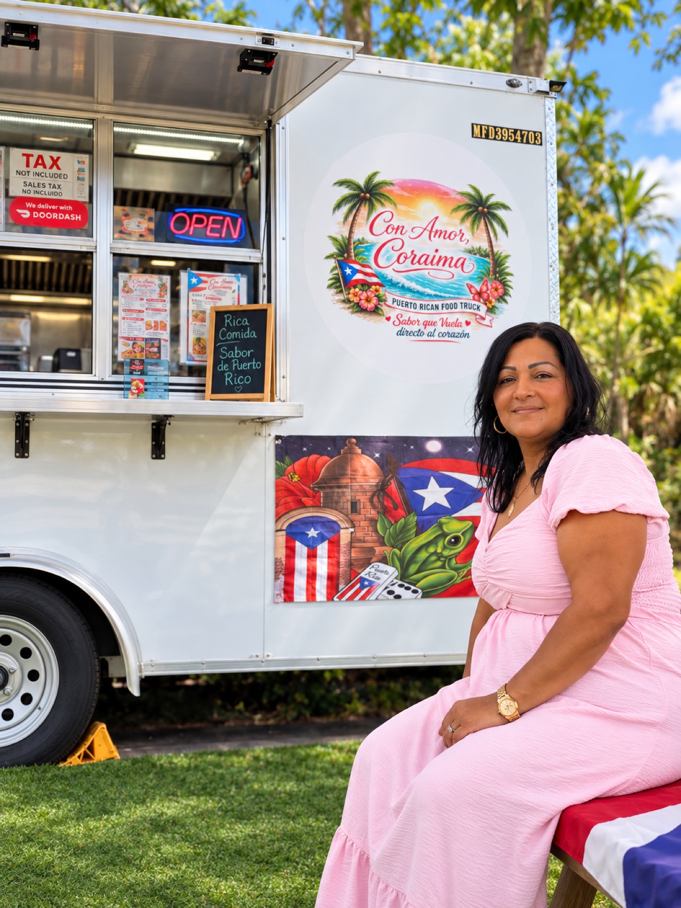Betty Otero and the Con Amor, Coraima food truck ready to serve